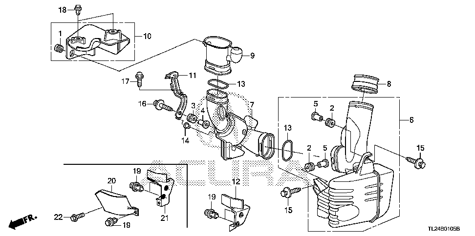 Genuine Acura 17230-RL6-E00 Resonator Chamber 