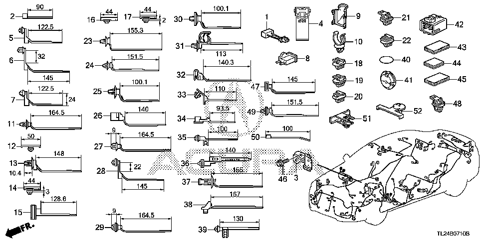 32125-TL0-003 - HOLDER, CORRUGATED (28MM) (DARK BROWN)