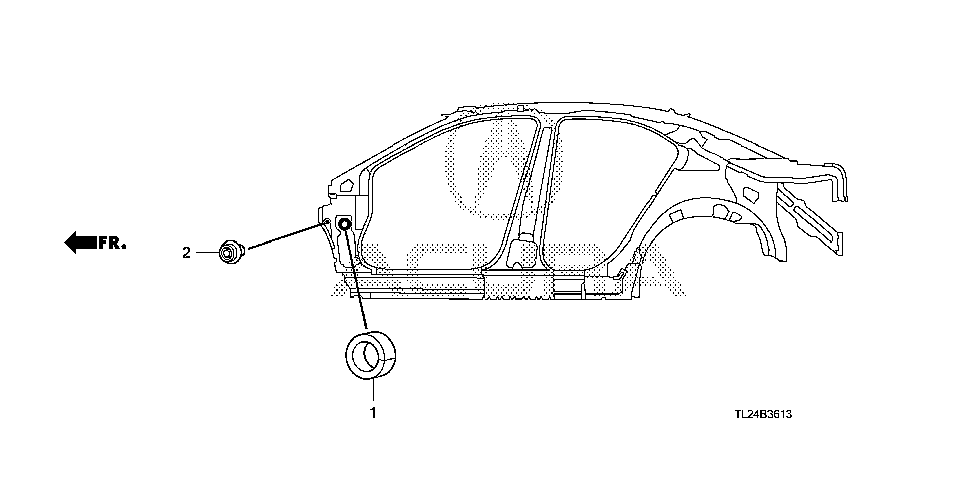 91616-S9A-000 - BLOCK, FR. PILLAR (LOWER) (INNER)