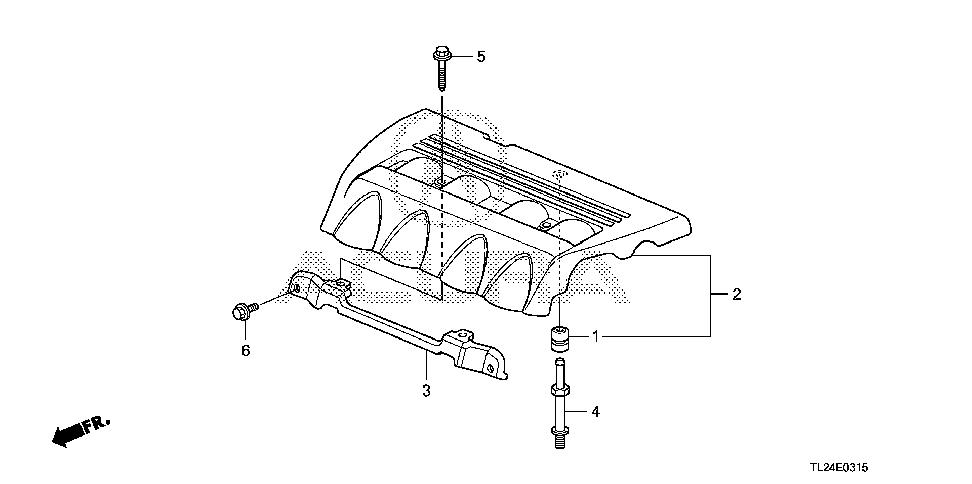 17122-RL5-A00 - STAY, ENGINE COVER
