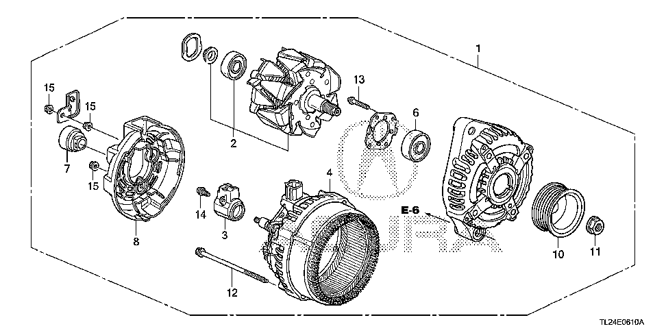 31108-R40-A01 - FRAME ASSY., RR. STATOR