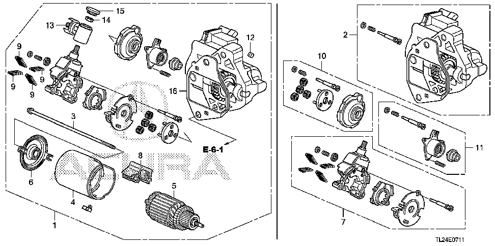 31200-RL8-A01 - STARTER MOTOR ASSY. (SM-72001)(MITSUBA)