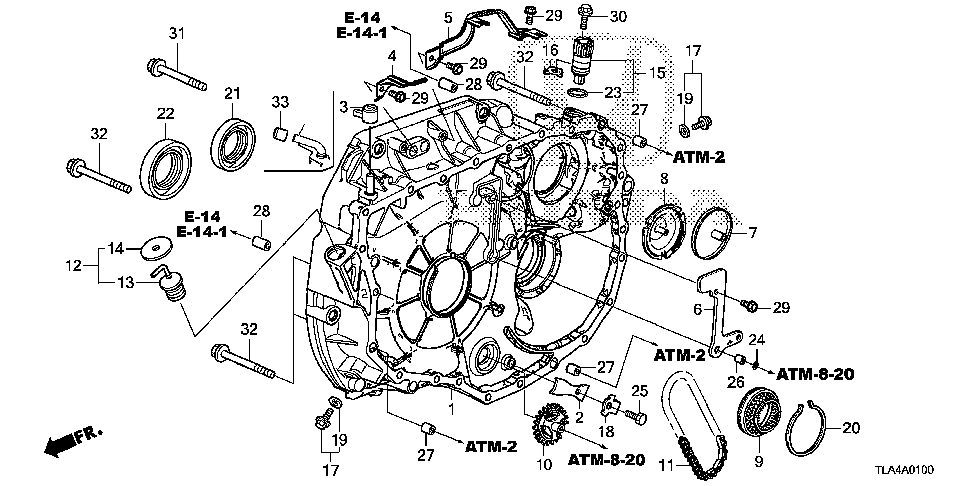 21110-5RJ-000 - CASE, TORQUE CONVERTER