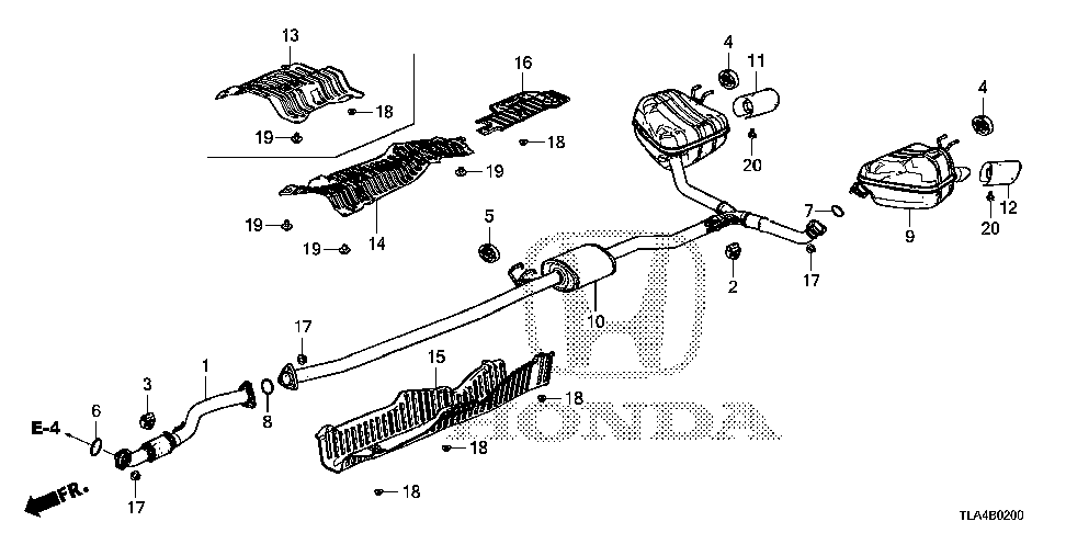 18215-TLA-A01 - RUBBER, EX. MOUNTING