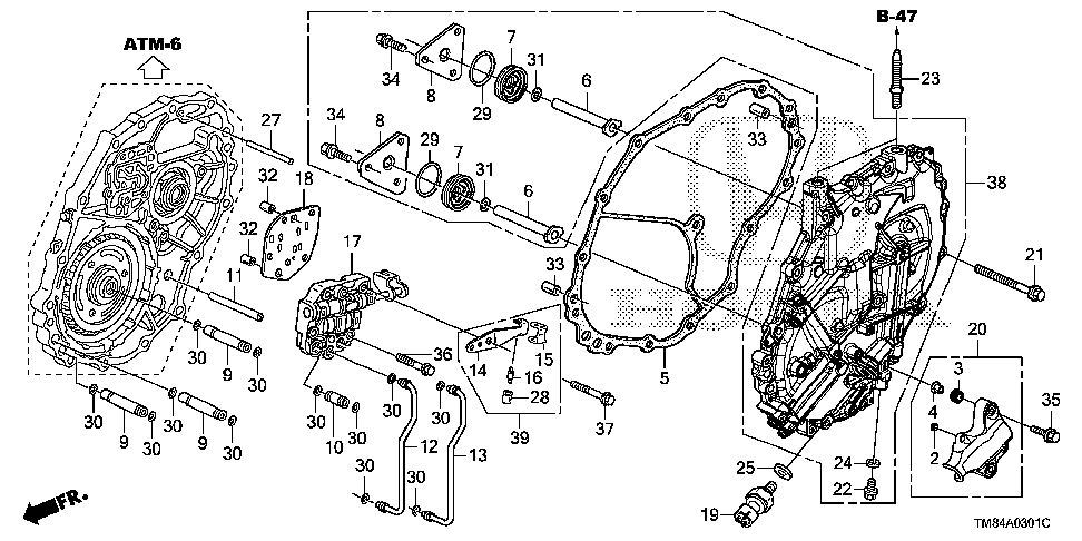 28670-RW0-000 - COVER, OIL PRESSURE SENSOR