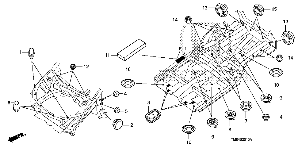 91618-TM8-A00 - BLOCK, CENTER PILLAR (LOWER)