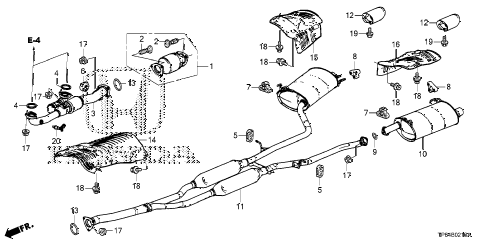 Honda online store : 2014 crosstour exhaust pipe (4wd) parts