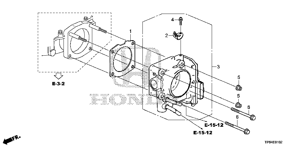 16400-5G0-A01 - THROTTLE BODY, ELECTRONIC CONTROL (GMF5A)