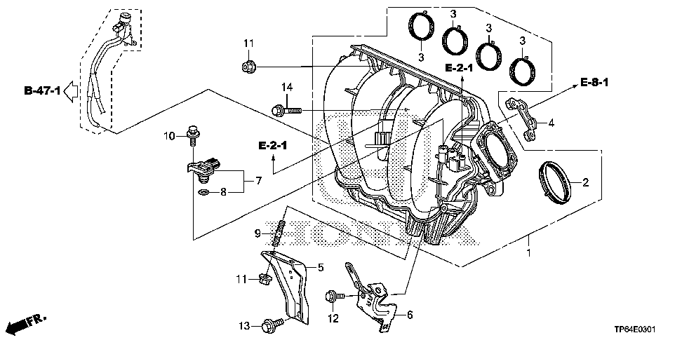 32746-R5A-A00 - STAY, ENGINE HARNESS