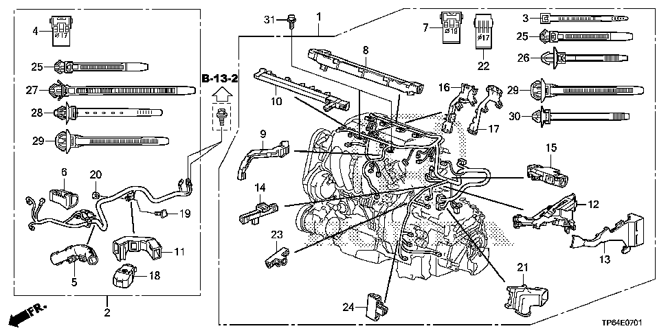 32110-5J0-A50 - WIRE HARNESS, ENGINE
