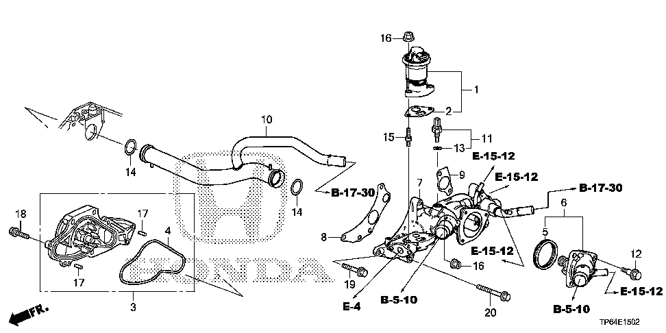 19412-5G0-A01 - GASKET, RR. WATER PASSAGE (NIPPON LEAKLESS)