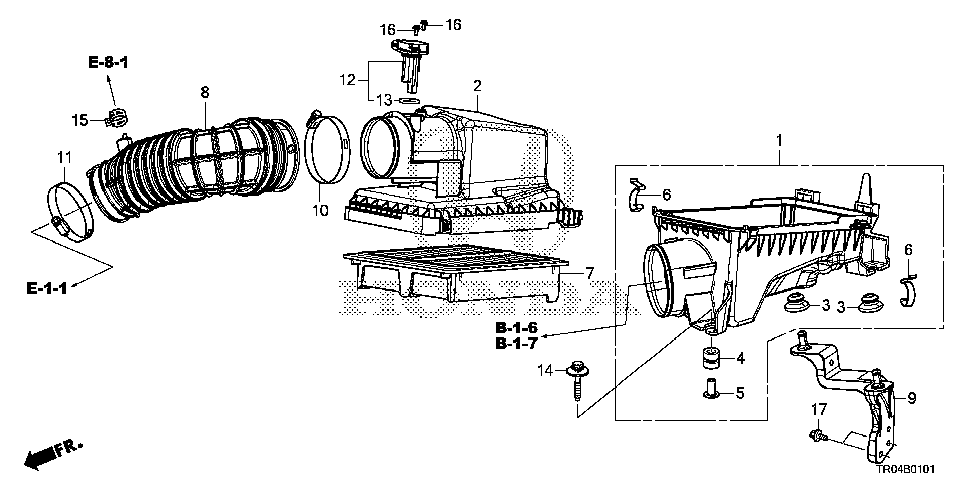 17228-RX0-A00 - TUBE, AIR FLOW