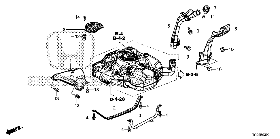 17522-TR0-A00 - PIPE, FUEL TANK MOUNTING