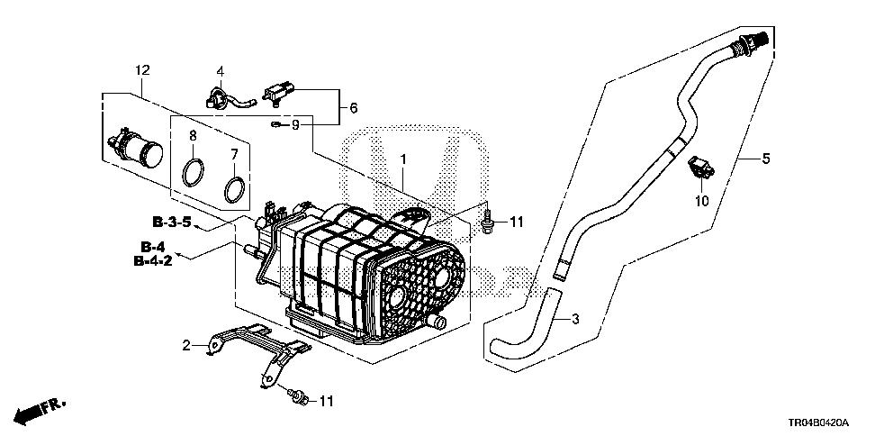17358-TR0-A00 - BRACKET, CANISTER