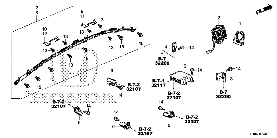 77930-TS8-B21 - BRACKET, L. SRS SENSOR (CONTINENTAL)