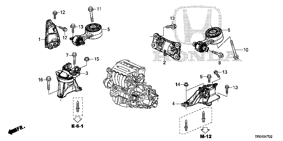 50690-TR7-A01 - BRACKET, TORQUE ROD (LOWER)