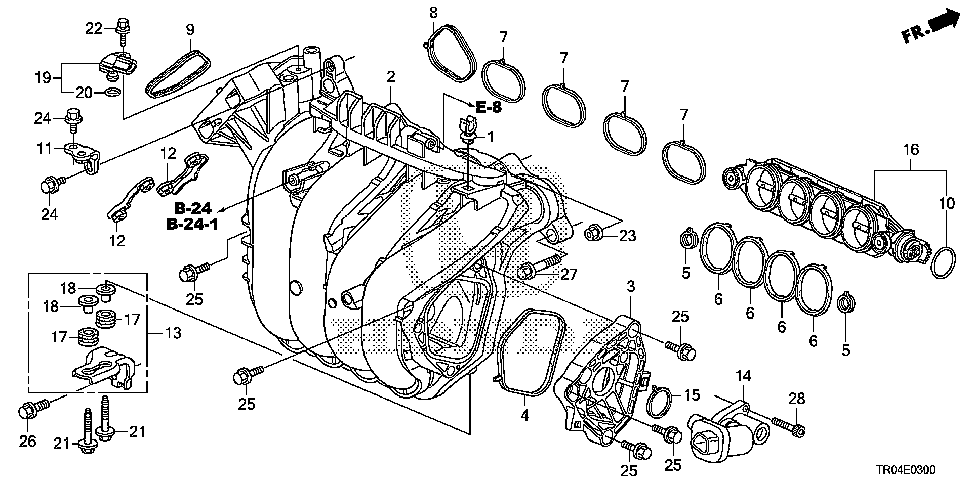 17106-R1A-A01 - GASKET B, IN. MANIFOLD