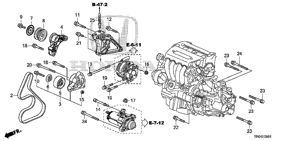 11910-RX0-A00 - BRACKET, ENGINE SIDE MOUNTING