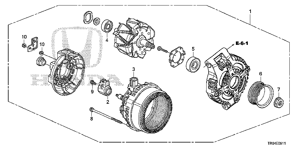 31108-RX0-A01 - FRAME ASSY., RR. STATOR