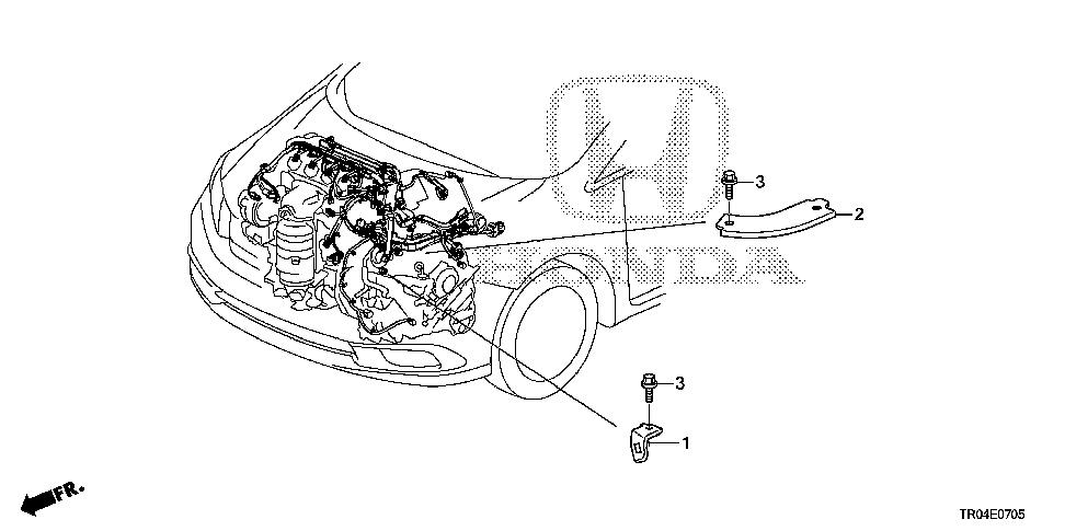 32746-R1A-A00 - STAY F, ENGINE WIRE HARNESS