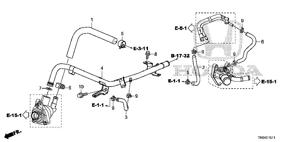 19510-RX0-A01 - PIPE, HEATER