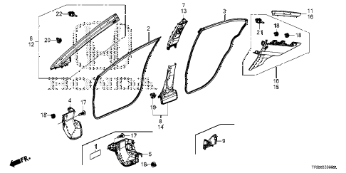2013 civic SI 4 DOOR 6MT PILLAR GARNISH diagram 2013 civic SI 4 DOOR 6MT PILLAR GARNISH diagram