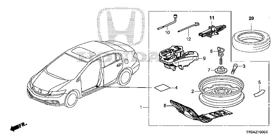 06421-TR6-A00 - WHEEL KIT, TEMPORARY