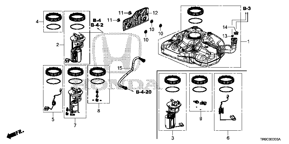 17048-TR0-A11 - FILTER SET, FUEL (KAUTEX)