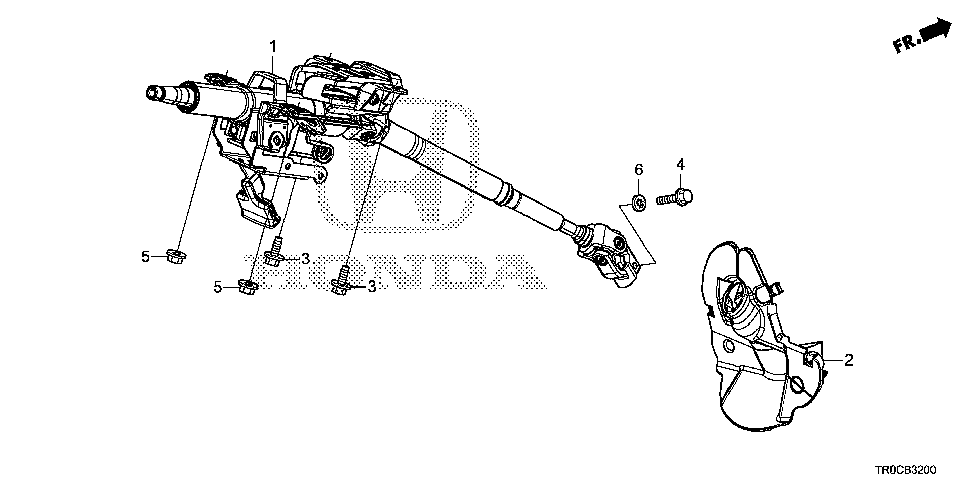 53200-TR0-A81 - COLUMN ASSY., STEERING