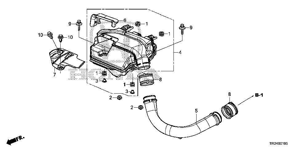 17243-RW0-A01 - PIPE, AIR IN.