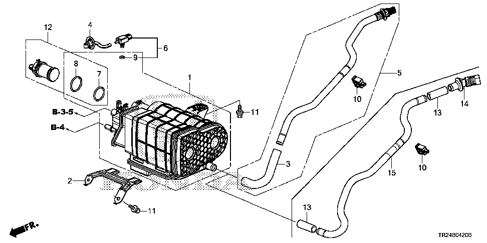 17743-TR0-A11 - PIPE, CANISTER DRAIN