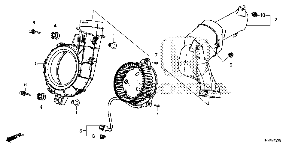 1J816-RW0-003 - MOTOR ASSY., COOLING FAN