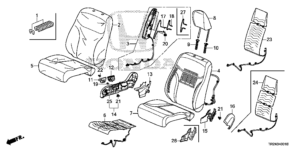 81286-T2F-A01 - WIRE B, R. FR. SEAT-BACK AIRBAG