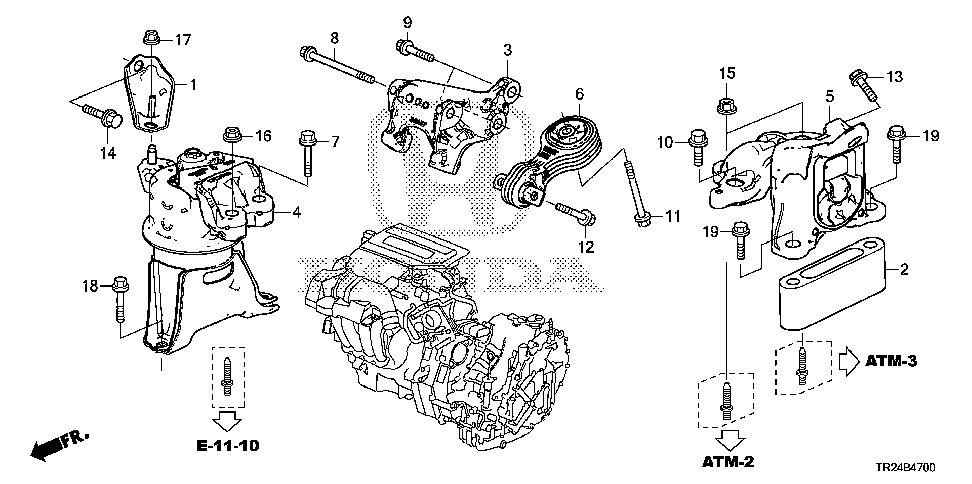 50820-TR2-A92 - MOUNTING, ENGINE SIDE (CVT)