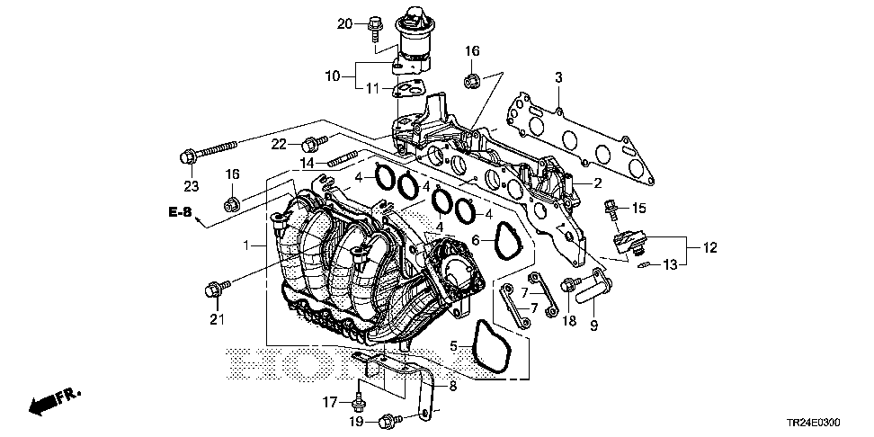 17106-RW0-A01 - GASKET, IN. PORT