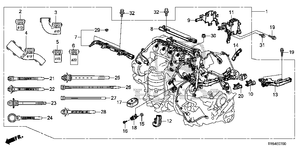32110-R1Z-A50 - WIRE HARNESS, ENGINE