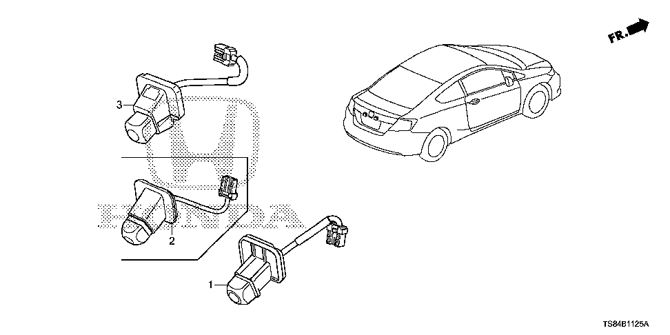 39530-TS8-A11 - CAMERA ASSY., REARVIEW (WIDE)