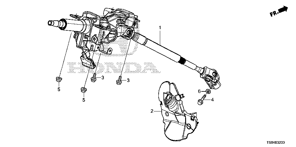 53200-TS8-A22 - COLUMN ASSY., STEERING