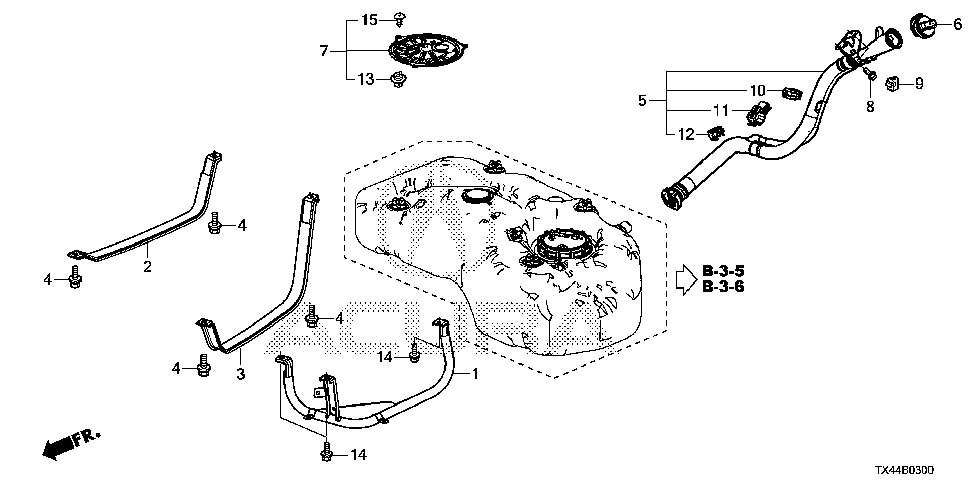 17660-TX4-A01 - PIPE, FUEL FILLER