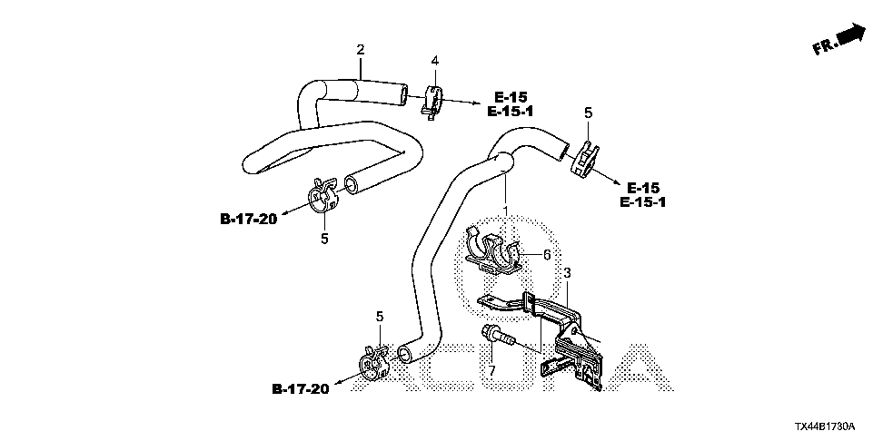 79721-TX4-A00 - HOSE, WATER INLET