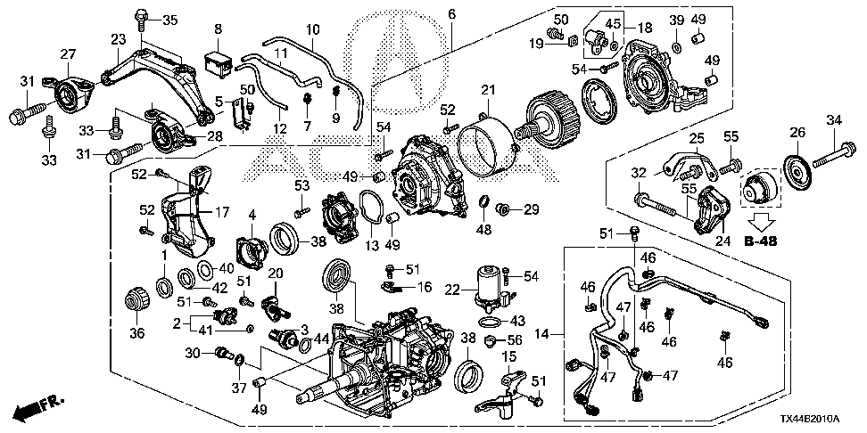 50720-TX4-A01 - RUBBER, L. RR. DIFFERENTIAL MOUNTING (FR)