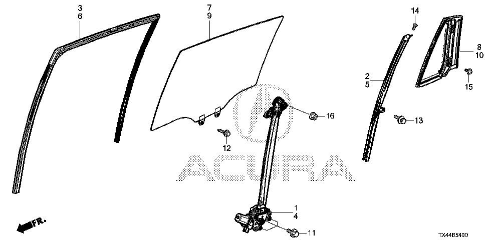 72775-TX4-A01 - CHANNEL, L. RR. DOOR RUN