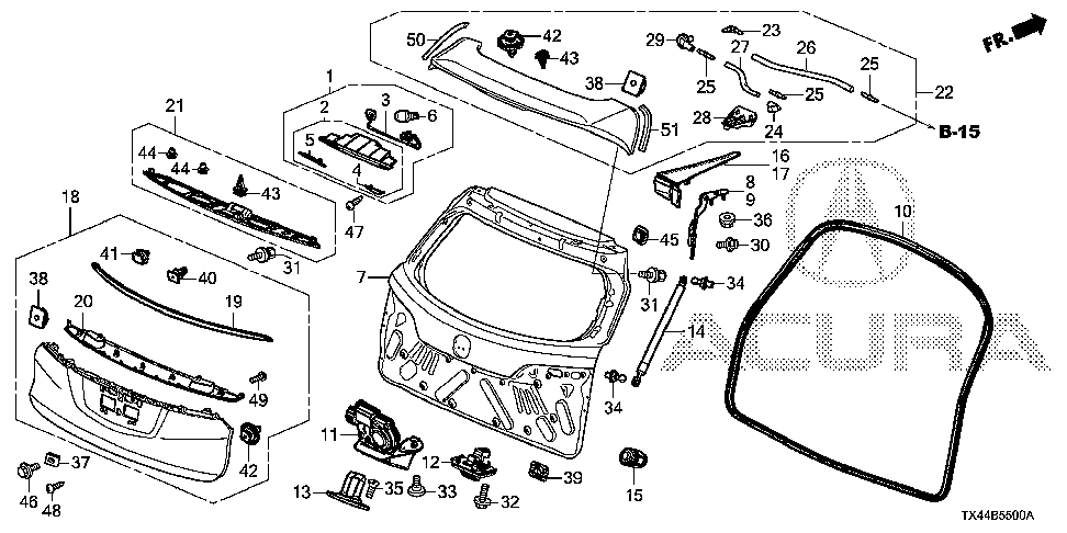 74829-TP6-A00 - STOPPER, TAILGATE