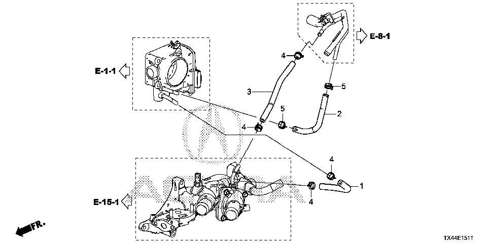 19523-5G0-A00 - HOSE, WATER (C)