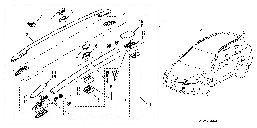 75291-SHJ-A21 - SPACER, BAR