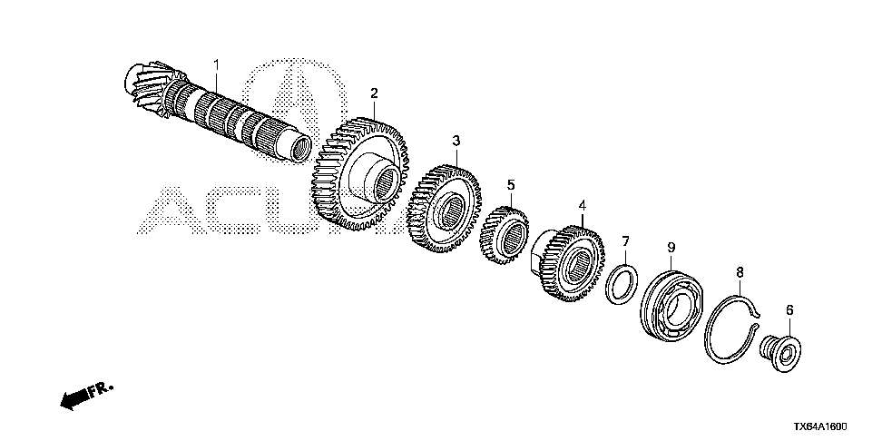 23421-50P-000 - GEAR, COUNTERSHAFT LOW