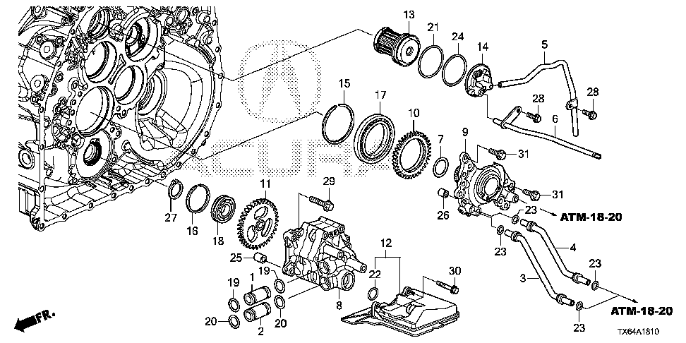 22790-50P-000 - PIPE, DIFFERENTIAL LUBE