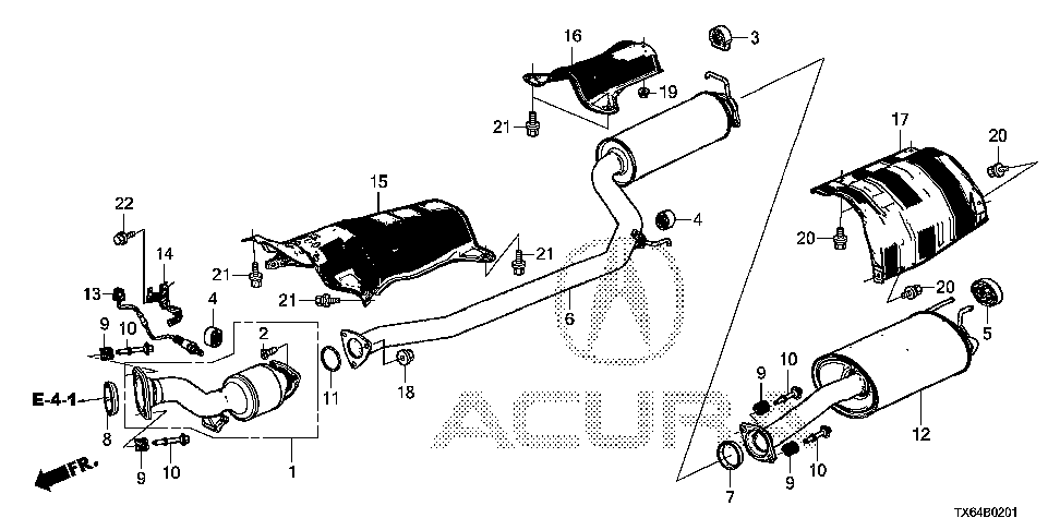 18215-TR7-A01 - RUBBER, EX. MOUNTING