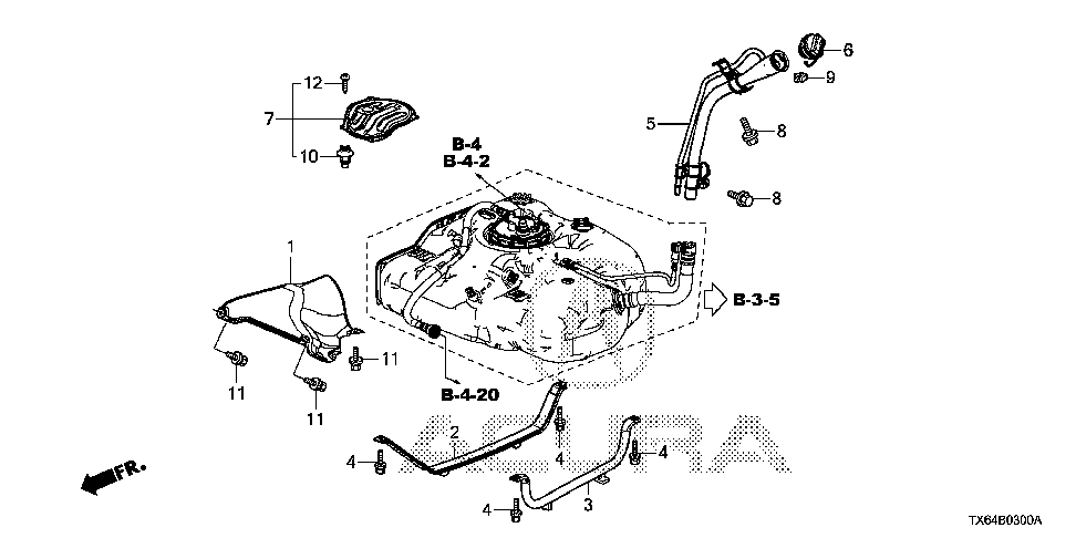 17521-TR0-A70 - BAND, FUEL TANK MOUNTING