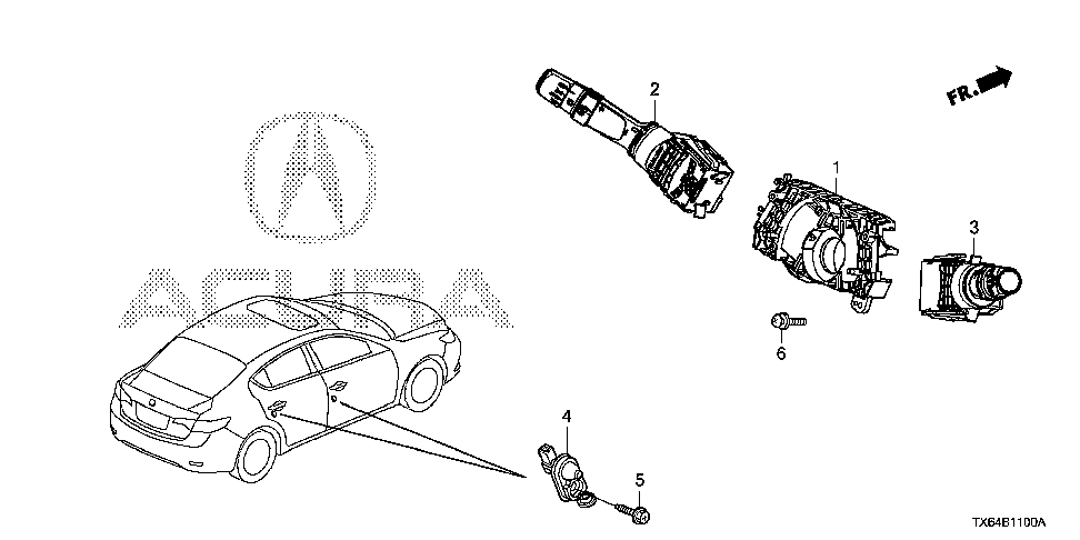 35256-TX6-A11 - SWITCH ASSY., WIPER